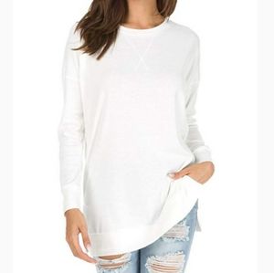 🆕⭐White tunic pullover oversized top